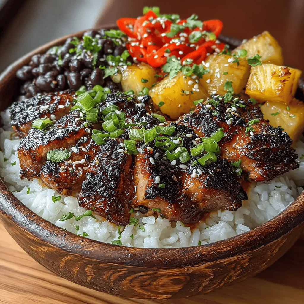 Grilled Pineapple Chicken Teriyaki Bowls are a culinary delight that effortlessly combines the tropical sweetness of pineapple with the rich, savory undertones of teriyaki chicken. This dish is not only visually appealing but also offers a harmonious balance of flavors, making it a favorite for both casual weeknight dinners and special gatherings. The vibrant colors and enticing aromas that waft from the grill elevate this meal, inviting anyone nearby to indulge in its deliciousness.