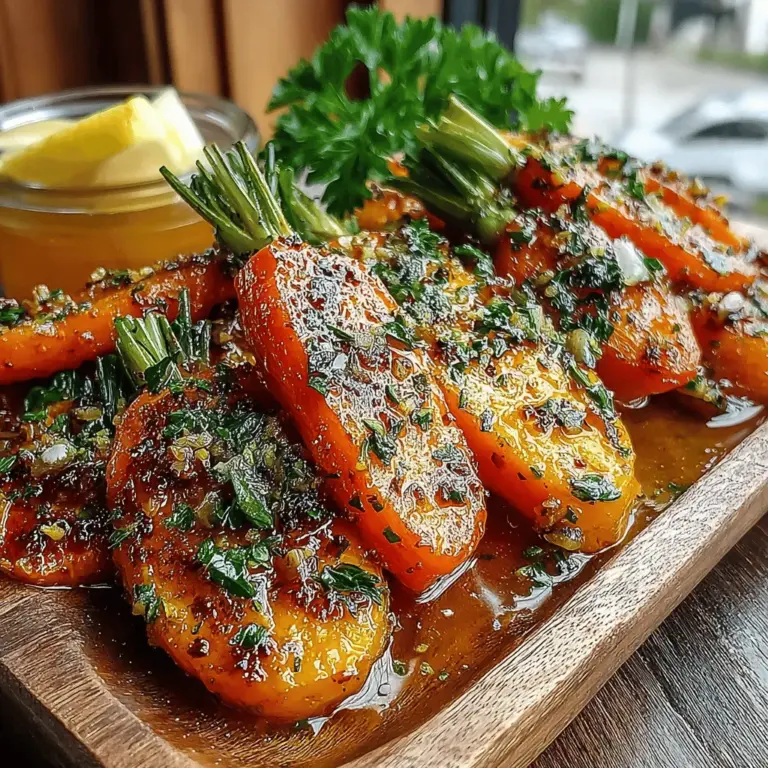 In the realm of side dishes, few can match the charm of honey roasted carrots. This delightful recipe melds the natural sweetness of carrots with the fragrant touch of fresh thyme, creating a dish that is both visually appealing and palate-pleasing. The alluring golden hues of roasted carrots, enhanced by a glossy honey glaze, make this dish not only a feast for the taste buds but also a vibrant addition to your dining table. Whether you're preparing for a casual family dinner or a festive gathering, these honey roasted carrots promise to elevate your meal with their vibrant colors and rich flavors.