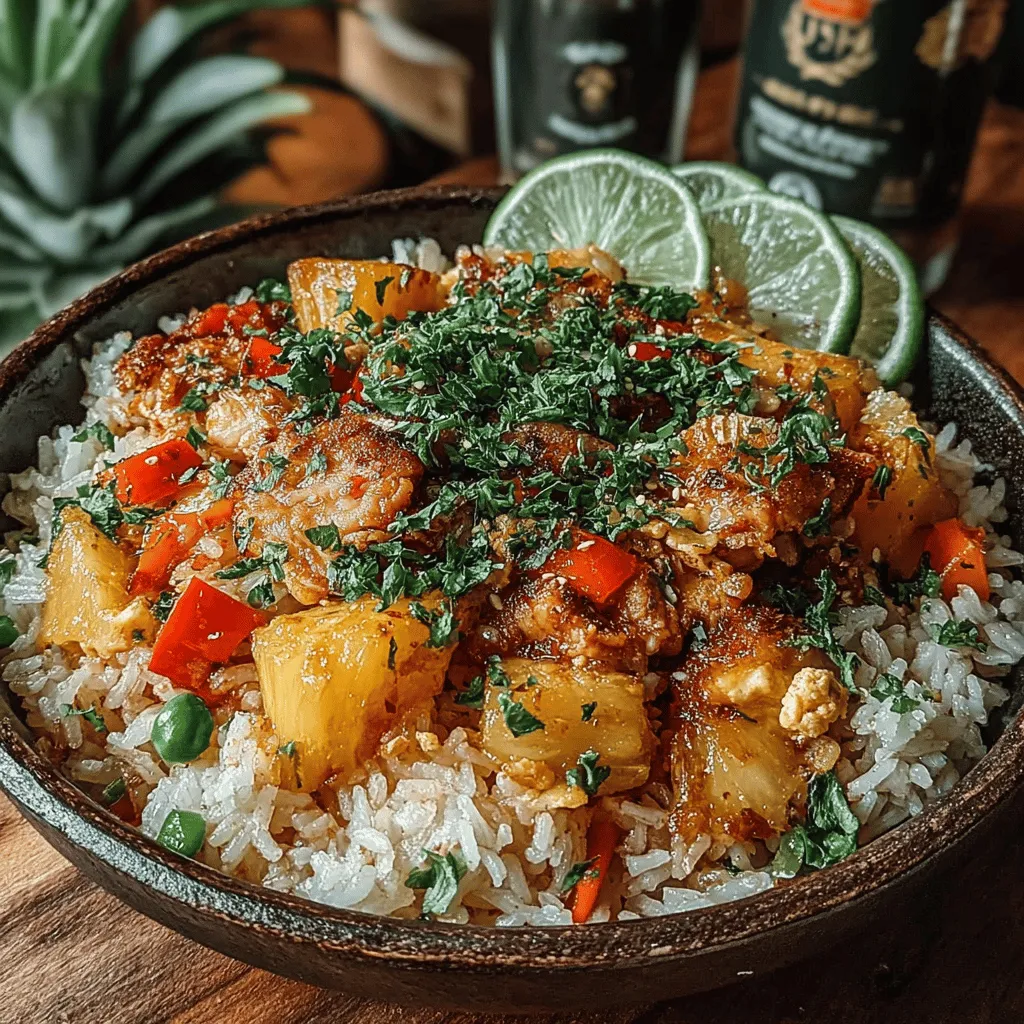 Tropical Delight: Pineapple Chicken Fried Rice is a vibrant and flavorful dish that brings a taste of the tropics to your dinner table. This recipe seamlessly combines tender chicken, juicy pineapple, and a medley of colorful vegetables, all tossed together with perfectly cooked jasmine rice. Not only is this dish a feast for the eyes, but it is also quick and easy to prepare, making it an ideal choice for both busy weeknights and special occasions. Whether you are looking to whip up a weeknight meal for your family or impress your guests with a delightful culinary creation, this fried rice recipe promises to satisfy every palate.
