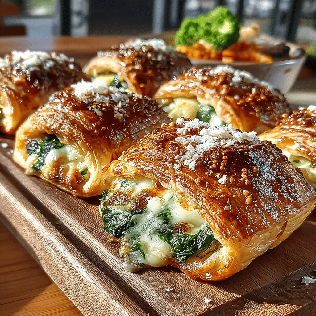 To create these mouthwatering Mini Spinach Artichoke Puff Melts, you will need a selection of fresh and flavorful ingredients. Each component plays a crucial role in achieving the dish's delightful taste and texture. Here's a closer look at the key ingredients: