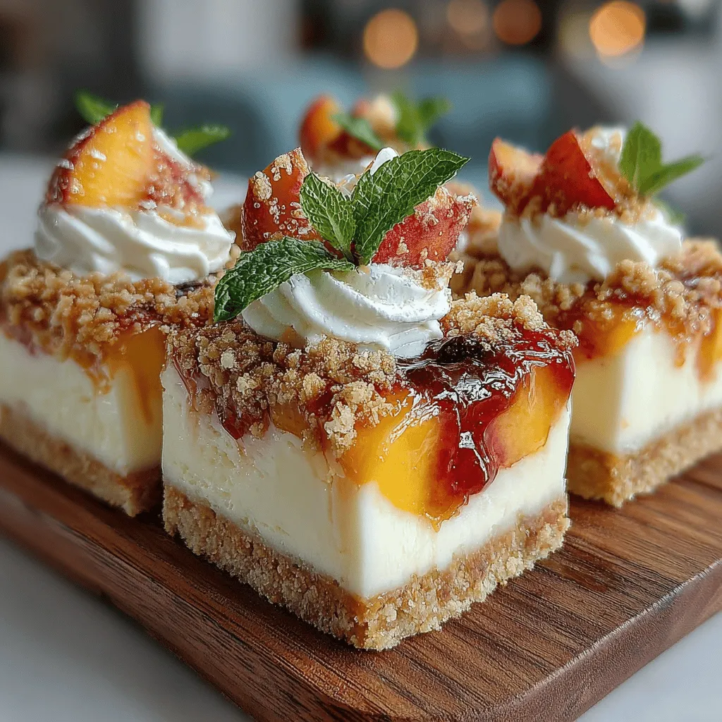 As the temperatures rise and the warm sun beckons, there’s nothing quite as satisfying as a cool, refreshing dessert to beat the heat. Frozen desserts not only provide a welcome respite from the sweltering weather but also offer a delightful way to indulge your sweet tooth while keeping things light and healthy. One such treat that captures the essence of summer is the Frozen Yogurt Peach Pie Bars. These bars combine the juicy sweetness of ripe peaches with a creamy, tangy yogurt filling, all nestled in a crunchy graham cracker crust.