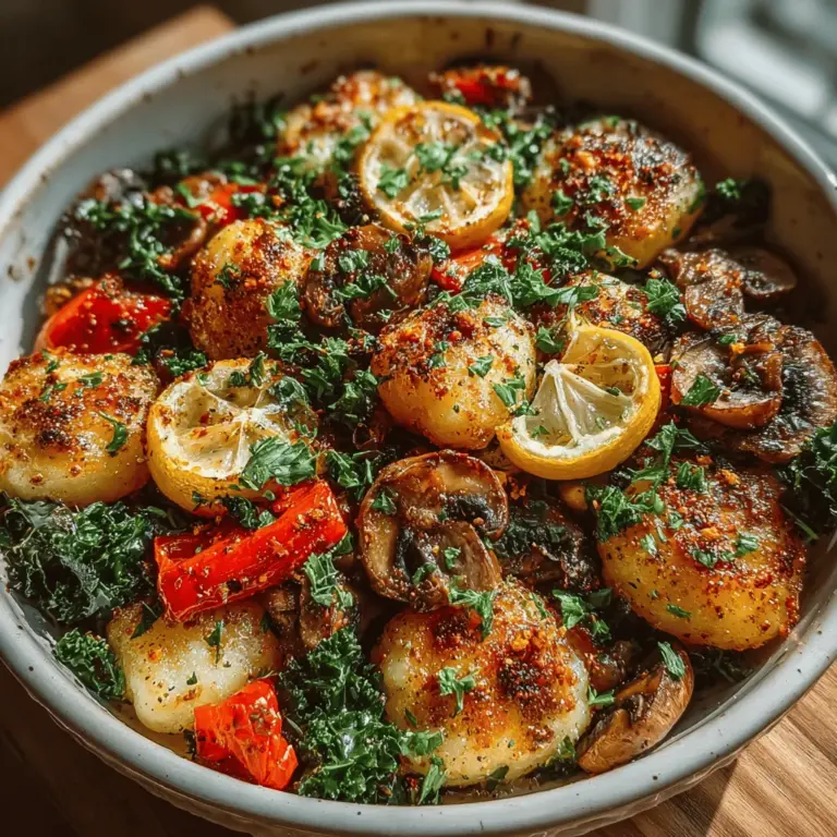In the fast-paced world we live in, the appeal of sheet pan meals cannot be overstated. These one-pan wonders bring together convenience and flavor, allowing home cooks to create hearty, satisfying dishes without the hassle of multiple pots and pans. Among the plethora of sheet pan recipes available, Savory Sheet Pan Gnocchi with Mushrooms & Kale stands out as a delightful option, especially for those busy weeknights or intimate family dinners. This recipe not only simplifies the cooking process but also delivers a vibrant array of flavors and textures that will please even the pickiest of eaters.