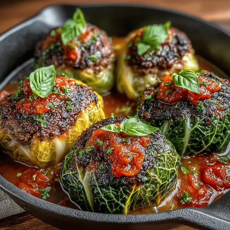 Stuffed cabbage rolls are a beloved dish that conjures images of cozy family meals and comforting gatherings. These delightful rolls combine tender cabbage leaves with a savory filling of ground meat and rice, all enveloped in a rich, tangy tomato sauce. The process of creating cabbage rolls is not only a culinary art but also a cultural tapestry, woven through various traditions and regions around the world. From Eastern European kitchens to Mediterranean tables, each variation of cabbage rolls tells a story of heritage and home, making them a perfect centerpiece for family dinners or a comforting meal on a chilly night.