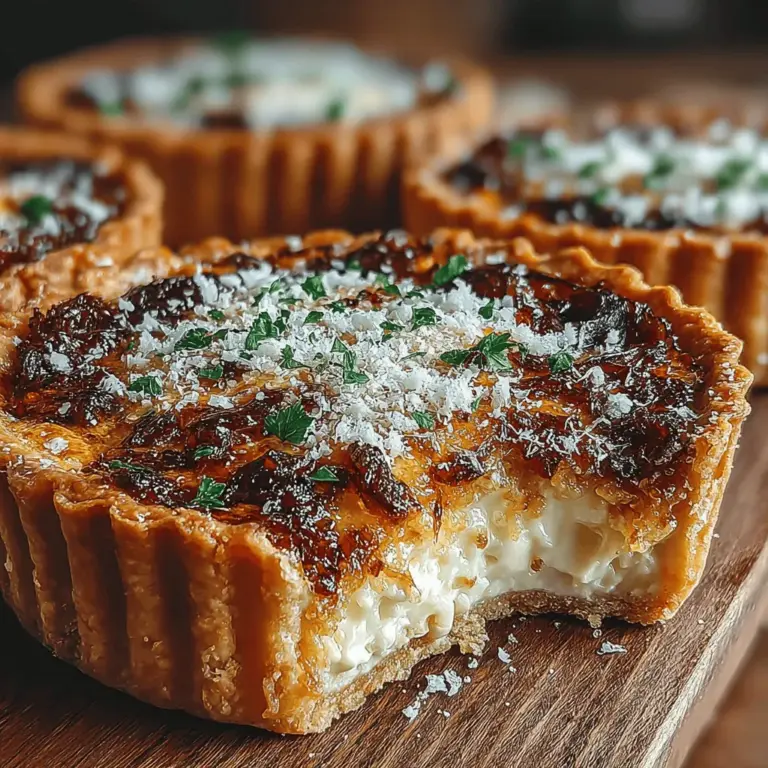 As the leaves turn golden and the air becomes crisp, there’s something about fall that calls for cozy gatherings and deliciously comforting food. If you’re searching for a dish that beautifully marries sweet and savory flavors, the Caramelized Onion Pumpkin Tart Delight might just be your answer. This recipe stands out not only for its unique combination of ingredients but also for its versatility—it can serve as an impressive appetizer at your holiday table or as a satisfying main course that warms the soul.