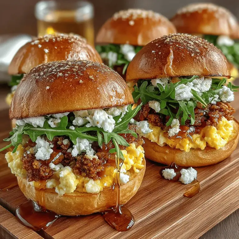 Mini Egg and Apple Breakfast Sliders are an innovative and delightful way to kick-start your day. In a world where mornings can often feel rushed, this recipe stands out as a quick, nutritious, and flavor-packed option that caters to both busy professionals and families alike. The sliders seamlessly blend the fluffy texture of scrambled eggs with the crisp, refreshing bite of apples, all enveloped in soft slider buns and topped with melted cheddar cheese. This unique combination of sweet and savory flavors makes them not only appealing to the palate but also a visually enticing breakfast choice.