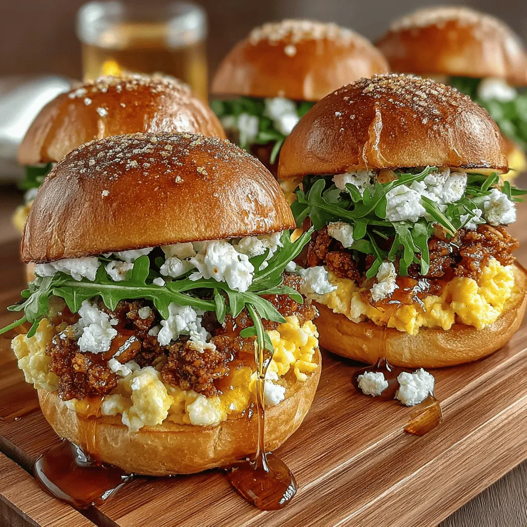 Mini Egg and Apple Breakfast Sliders are an innovative and delightful way to kick-start your day. In a world where mornings can often feel rushed, this recipe stands out as a quick, nutritious, and flavor-packed option that caters to both busy professionals and families alike. The sliders seamlessly blend the fluffy texture of scrambled eggs with the crisp, refreshing bite of apples, all enveloped in soft slider buns and topped with melted cheddar cheese. This unique combination of sweet and savory flavors makes them not only appealing to the palate but also a visually enticing breakfast choice.