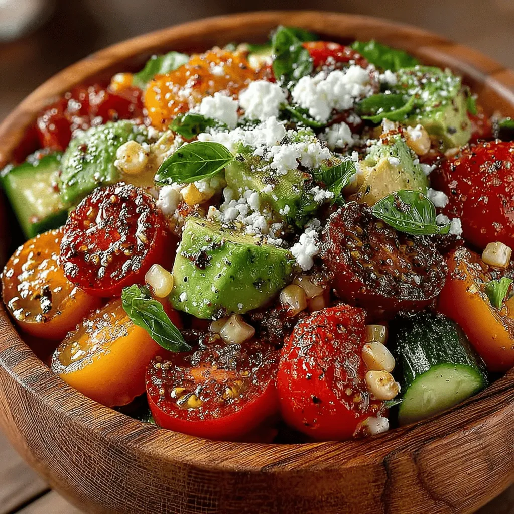 As the warm embrace of summer settles in, there's no better way to celebrate the season than with a vibrant and refreshing salad that captures the essence of sun-kissed produce. The Sun-Kissed Tomato & Sweet Corn Delight is a delightful blend of flavors and textures, showcasing the best of what summer has to offer. This dish is not only visually appealing with its bright colors but also delivers a burst of fresh flavors that tantalize the taste buds.