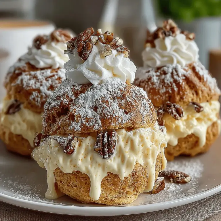 When it comes to baking your pumpkin cream puffs, spacing is key. Proper spacing on your baking sheet allows for adequate air circulation around each puff, which is essential for achieving that perfect lofty texture. If your puffs are too close together, they may not rise properly and could end up with a dense, unappetizing texture. Aim to leave about two inches between each puff on the baking sheet. This spacing ensures that they have room to expand and allows the steam to escape, creating beautifully puffed pastries.