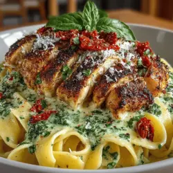 Creamy Pesto Chicken Pasta is a tantalizing dish that embodies the perfect blend of comfort and flavor, making it a favorite among pasta enthusiasts and casual diners alike. This recipe combines tender chicken, al dente pasta, and a luscious creamy pesto sauce to create a meal that is as satisfying as it is delicious. The creamy texture of the sauce envelops the pasta, providing a rich mouthfeel that complements the freshness of the pesto, while the chicken adds a hearty protein boost.