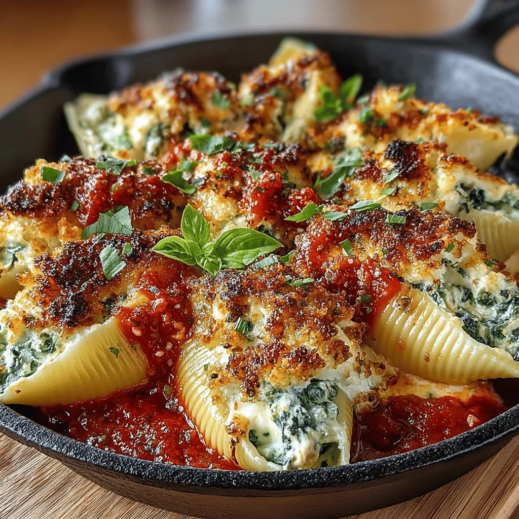 In the world of comfort food, few dishes rival the rich and satisfying experience of stuffed pasta. Among these, Cheesy Delight: Quick Spinach and Ricotta Stuffed Shells stand out as a delightful blend of taste and nutrition. This dish harmonizes creamy ricotta and fresh spinach, all enveloped in tender jumbo pasta shells and topped with marinara sauce. It not only satisfies your cravings but also offers a nutritious option that can be enjoyed by the whole family. Easy to prepare and utterly delicious, this recipe is perfect for busy weeknights or leisurely weekend dinners.