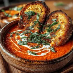 Cozy Tomato Dream Soup with Crispy Cheese