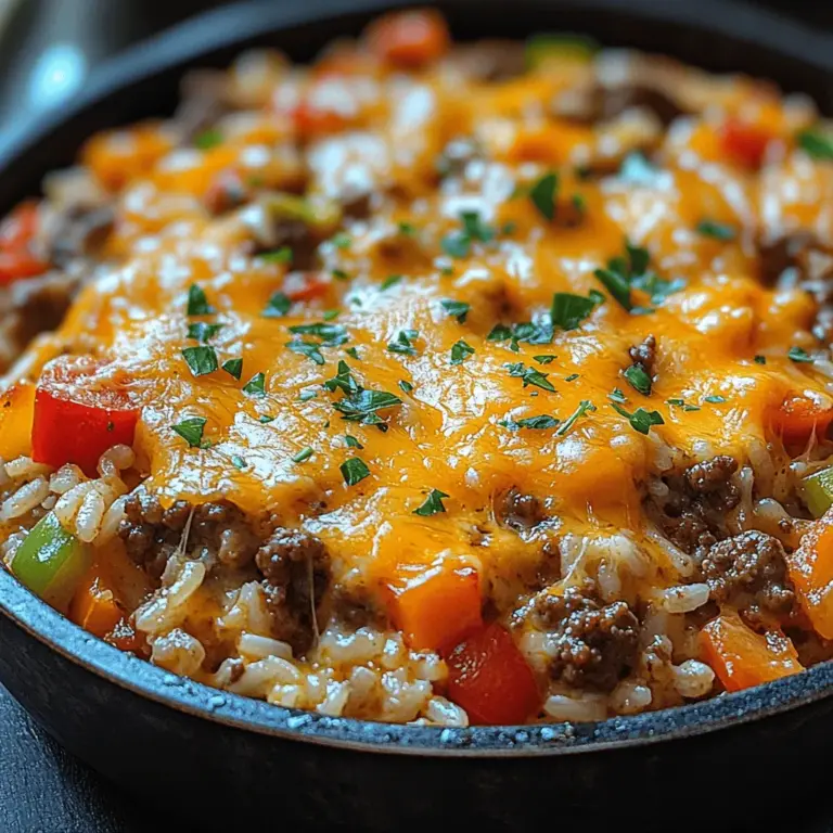 Before you start cooking, it’s essential to have all your ingredients prepped and ready. This includes chopping your onions, bell peppers, and any other vegetables you want to include. Measure out your rice, beef, and seasonings so that you can move smoothly through the cooking process.