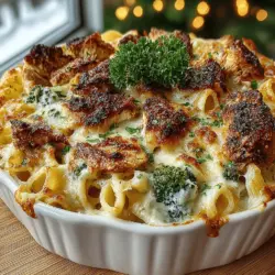 Creamy Chicken Alfredo Pasta Bake