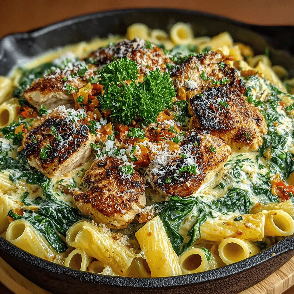 In the ever-evolving world of home cooking, finding a dish that combines convenience, flavor, and nutrition can feel like searching for a needle in a haystack. Enter the Creamy Chicken and Spinach Skillet Pasta: a dish that checks all the boxes. Perfect for a busy weeknight dinner or a cozy weekend meal, this recipe brings together tender chicken, fresh spinach, and a luxuriously creamy sauce, all served atop al dente penne pasta. With its rich flavors and wholesome ingredients, it’s no wonder this dish has become a staple in many households.