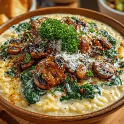 Cozy Creamy Mushroom and Spinach Risotto