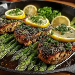 One-Pan Zesty Lemon Garlic Chicken & Asparagus: Cooking Instructions and Serving Suggestions