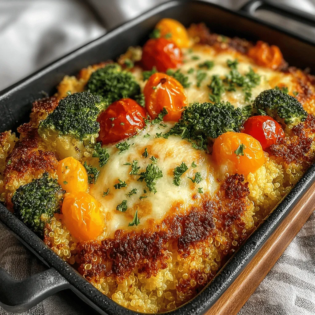 In the world of wholesome and satisfying meals, the Cheesy Vegetable Quinoa Casserole stands out as a versatile dish that appeals to a wide range of palates. This casserole combines the nutty flavor of quinoa with a colorful medley of vegetables, all enveloped in a creamy, cheesy goodness. It serves as a perfect centerpiece for family dinners, a delightful offering for potlucks, or a hearty meal for vegetarians and health-conscious eaters alike.