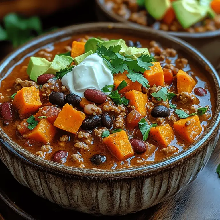 In the realm of comfort foods, few dishes evoke the warmth and satisfaction of a hearty bowl of chili. Among the myriad of chili variations, Hearty Turkey and Sweet Potato Chili stands out as a nutritious and flavorful option that caters to both meat lovers and health-conscious eaters. This dish seamlessly combines tender ground turkey with the natural sweetness of sweet potatoes and a medley of beans, creating a dish that is not only delicious but also packed with essential nutrients.