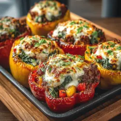 Savory Turkey and Spinach Stuffed Peppers